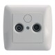 133.3103 SCAME 1 X TV + 1 X FM END LINE WHITE COMPLETO