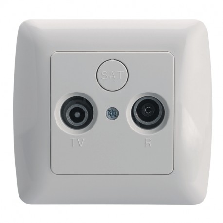 133.3103 SCAME 1 X TV + 1 X FM END LINE WHITE COMPLETO