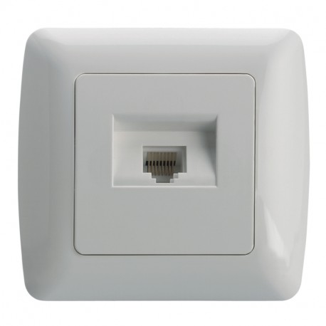 133.4110 SCAME 1 X RJ11 WHITE COMPLETO