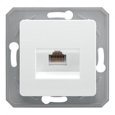 133.4110.W SCAME 1 X RJ11 WHITE SMONTATO
