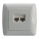 133.4131 SCAME DOBLE RJ 45 BLANCO COMPLETO