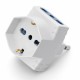 144.470 SCAME ADATTATORE AZZURRA P40+ 2 BIV. 2P+T 16A