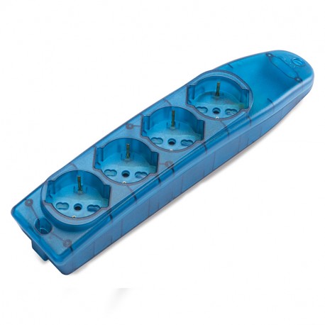 161.40500.T SCAME MULTI-OUTLET SOCKET TRANS. TURQUOISE