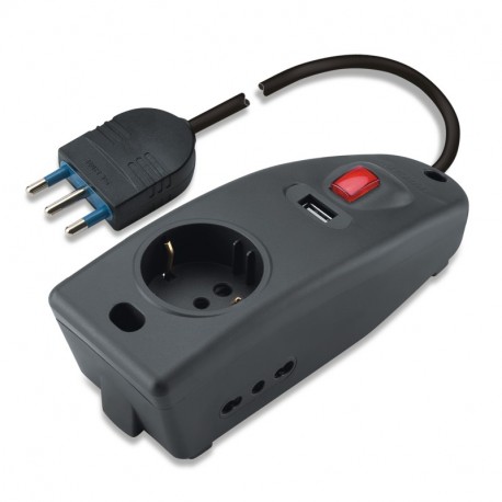 165.20431.N SCAME USB CHARGER 1,2A ЧЕРНЫЙ
