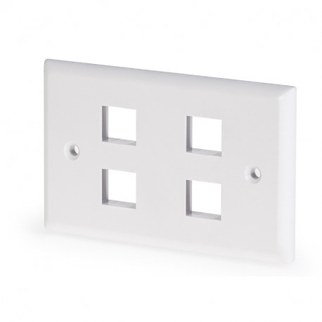 180.844 SCAME PLACCA BIANCA 4 USCITE PER PRESE CAT5