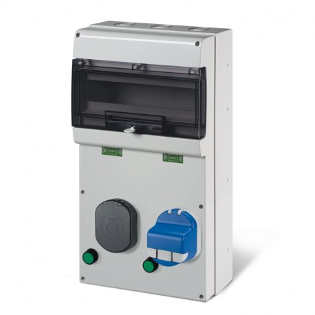 204.UB21B-3AUN SCAME BOX DIS. 2 SOCKET WITH LOCK
