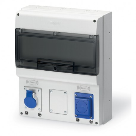 204.UB21R-3AUN SCAME COFFRET DE DIST. 2 PRISES RFID