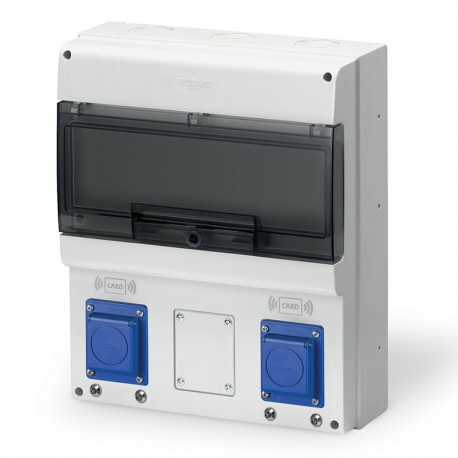 204.UB21R-UNUN SCAME CENTRALINO 2 PRESE RFID UNEL 3,5kW IP44