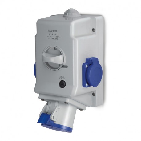 513.3253-2FFS SCAME BASE MURAL 2P+T IP44 32A 6h 200-250V AC