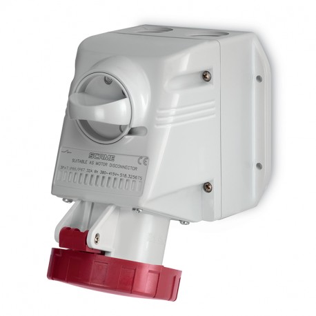 518.3256TS SCAME SURF.MNT.SOCKET 3P+E IP66/IP67 32A 6h