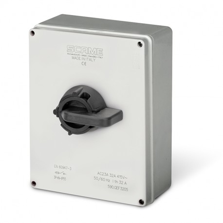590.GEF3202 SCAME SWITCH DISCONNECTOR IP65 32A 2P