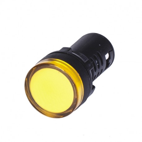 590.PLML3L220 SCAME SPIA LUMINOSA d22 220V LED GIALLO
