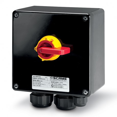 591.PEM2002 SCAME INT. DE MANOBRA/ SECCIONADOR 20A 2P IP66