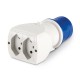 610.368 SCAME ADAPTATEUR SIMPLE 16A IP20 250V