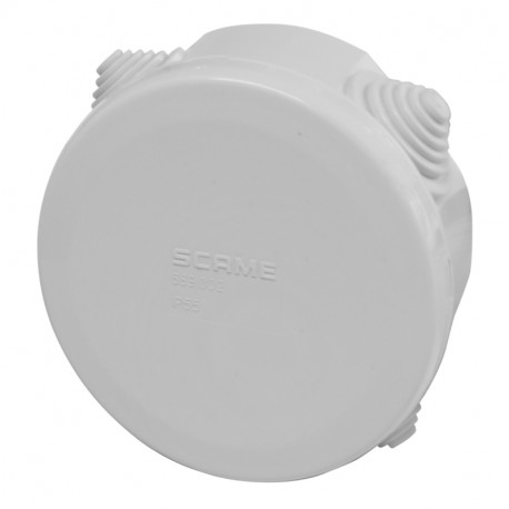 689.002 SCAME JUNCTION BOX, IP55, GW 650°C Ø80x40mm