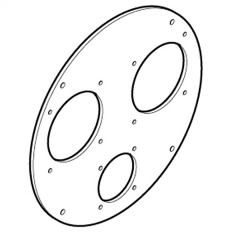 SC92076 SCAME PLATEAU POUR 2 PRISES IND.