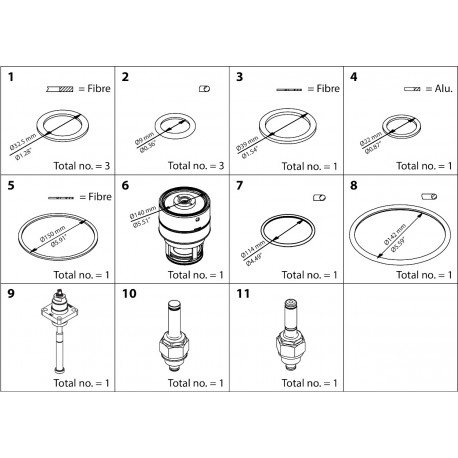027H7221 DANFOSS REFRIGERATION ICLX 100Overhaul kit