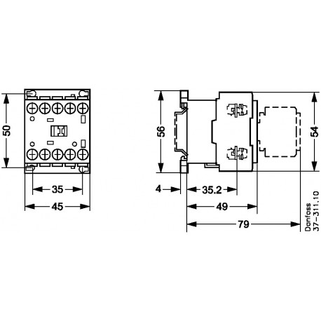 CI 5-12 037H350732 DANFOSS CONTROLES INDUSTRIALES CI 5-12 Contactor de 3,0 kW@220-240V M/5