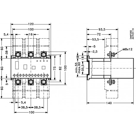 047H3015 DANFOSS CONTROLES INDUSTRIALES Überlast-relais