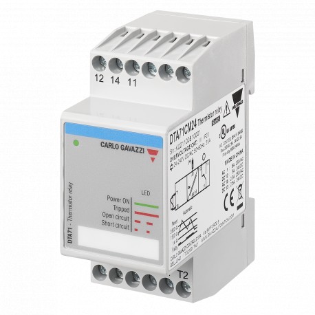 DTA71CM24 CARLO GAVAZZI Signal de sortie: 1 relais, Points de consigne: 1, fixe, Variable controlee: Régulat..