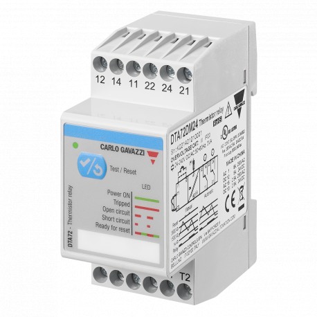 DTA72DM24 CARLO GAVAZZI Signal de sortie: 2 relais, Points de consigne: 1, fixe, Variable controlee: Régulat..