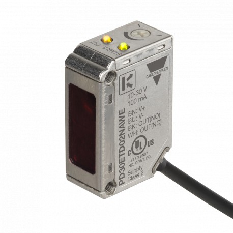 PD30ETD02NAWE CARLO GAVAZZI Fotocélula reflexión directa, miniatura acero VCC con potenciómetro en la parte ..