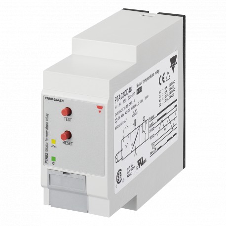 PTA02C115 CARLO GAVAZZI 1 relé SETPOINT 1 Apresentado variável de controle de temperatura fixa outras dimens..