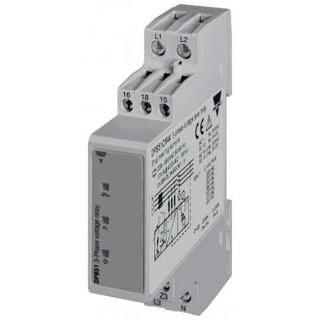 DPB51CM44B006 CARLO GAVAZZI Segnale di uscita: 1 relÃ¨, Variabile monitorata: 3-fasi CA relÃ¨ di tensione, D..