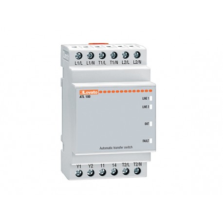 ATL100 LOVATO MODULAR AUTOMATIC TRANSFER SWITCH CONTROLLER FOR 2 POWER SOURCES WITH SINGLE PHASE CONTROL