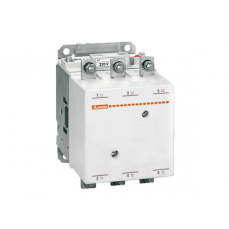 11B14500060 B14500060 LOVATO THREE-POLE CONTACTOR, IEC OPERATING CURRENT IE (AC3) 150A, AC/DC COIL, 60VAC/DC