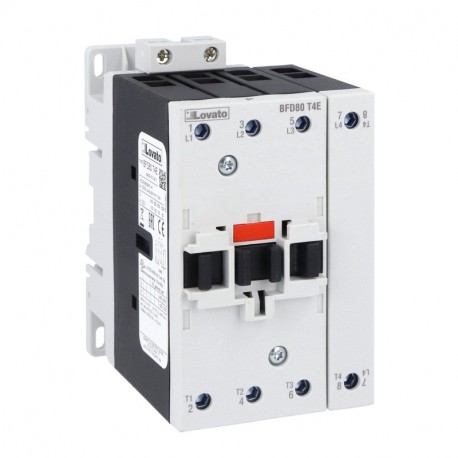 BFD80T4E230 LOVATO Contator Tetrapolar 100A DC1 600V Bobina 100...250V AC/DC