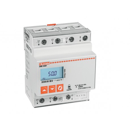 DMED301MID LOVATO ENERGY METER, THREE PHASE WITH NEUTRAL, NON EXPANDABLE, MID CERTIFIED, 80A DIRECT CONNECTI..