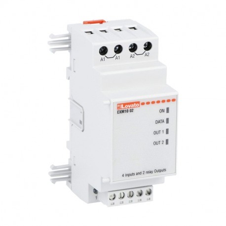 EXM1002 LOVATO 4 isolierte digitale Eingänge und 2 Relaisausgänge 5A 250VAC