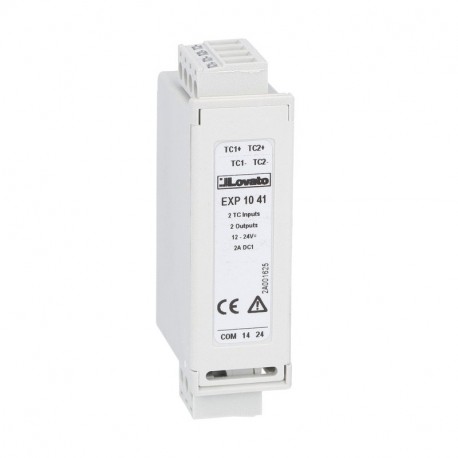 EXP1041 LOVATO EXPANSION MODULE EXP SERIES FOR FLUSH-MOUNT PRODUCTS, 2 THERMOCOUPLE INPUTS, 2 STATIC OUTPUTS