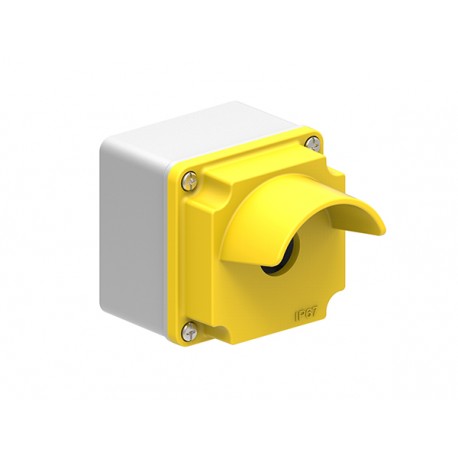 LPZM1A5P LOVATO CONTROL STATION, EMPTY WITH NO ACTUATORS, FOR 1 ACTUATOR. YELLOW COVER SHROUDED