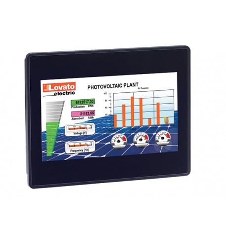 LRHA07 LOVATO HMI DISPLAY 7” TFT LCD 64K COLORS TOUCH-SCREEN, SUPPLY 24VDC, PORTS ETHERNET, RS232/RS485/RS42..