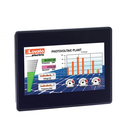 LRHA07 LOVATO HMI DISPLAY 7” TFT LCD 64K COLORI TOUCH-SCREEN, ALIM. 24VDC, PORTE ETHERNET, RS232/RS485/RS422..