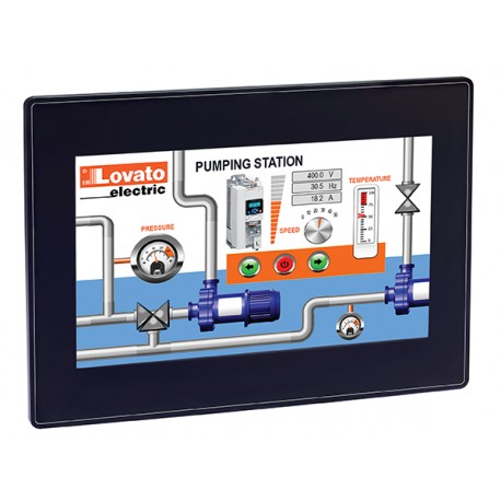 LRHA10 LOVATO HMI DISPLAY 10.1” TFT LCD 64K COLORS TOUCH-SCREEN, SUPPLY 24VDC, PORTS ETHERNET, RS232/RS485/R..