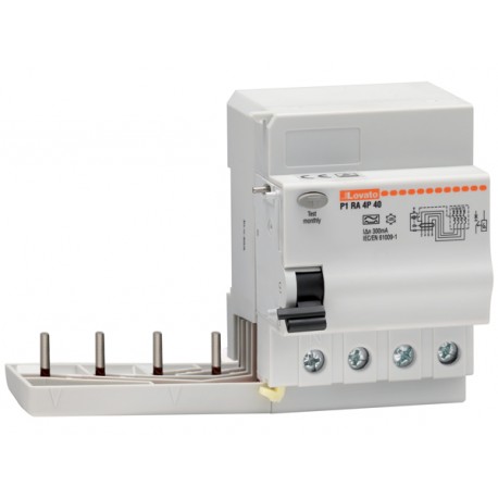 P1RA4P40A300 LOVATO Interruptor diferencial adosable tipo A 4 Polos 40 A 300 mA