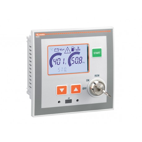 RGK420SA LOVATO Controlador para grupos electrógenos autónomos 12/24 VDC, display LCD iconos, selector de ll..