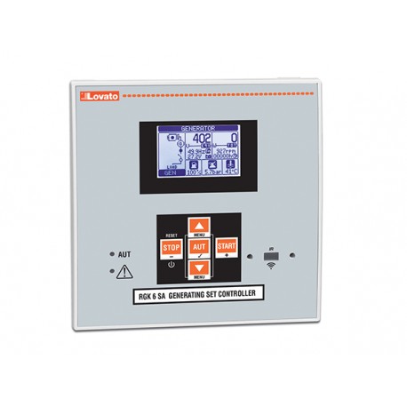 RGK600SA LOVATO STAND ALONE GEN-SET CONTROLLER, 12/24VDC, GRAPHIC LCD, USB/OPTICAL AND WI-FI POINT PROGRAMMI..