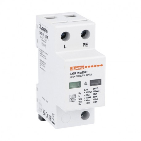 SA0B1NA320R LOVATO SURGE PROTECTION DEVICE TYPE 1 AND 2 MONOBLOCK, IEC IMPULSE CURRENT IIMP (10/350ΜS) 12.5k..