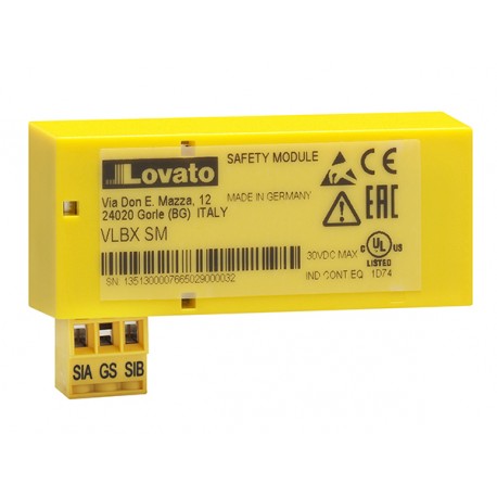 VLBXSM LOVATO S.T.O. (SAFE TORQUE OFF) MODULE FOR VLB3 TYPE