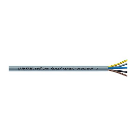 00100004 ÖLFLEX CLASSIC 100 300/500V 2X0,5 LAPP Cable de control de PVC con código de color