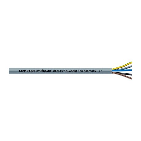 00100034 ÖLFLEX CLASSIC 100 300/500V 5G0,5 LAPP Câble de commande en PVC, repérage par couleurs