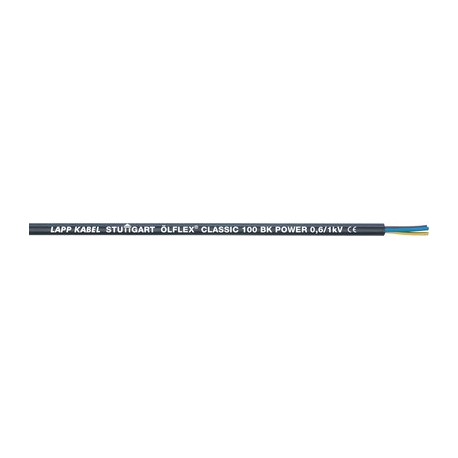 1120475 ÖLFLEX CLASSIC 100 BK 0,6/1 kV 4G6 LAPP Farbcodierte PVC Steuerleitung