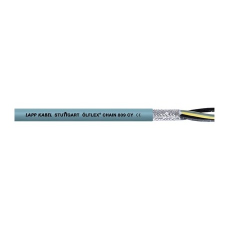 1026788 ÖLFLEX CHAIN 809 CY 4G4 LAPP Highly flexible, screened control cable with PVC core insulation and PV..