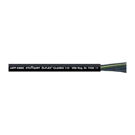 1119892 ÖLFLEX CLASSIC 110 3X0,75 BK LAPP Cable de control certificado VDE, de PVC, resistente a aceites, cu..