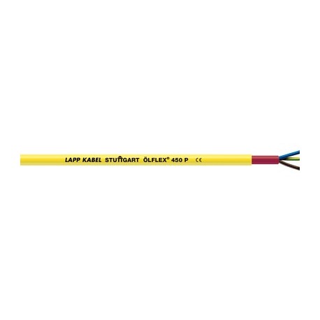 0012101 ÖLFLEX 450 P 2X1 LAPP Abrasion and oil-resistant cable for handheld equipment with wear indicator