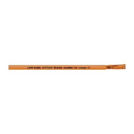 0019700 ÖLFLEX CLASSIC 110 Orange 2X1 LAPP Câble de commande en PVC, flexible et conducteurs orange numérotés